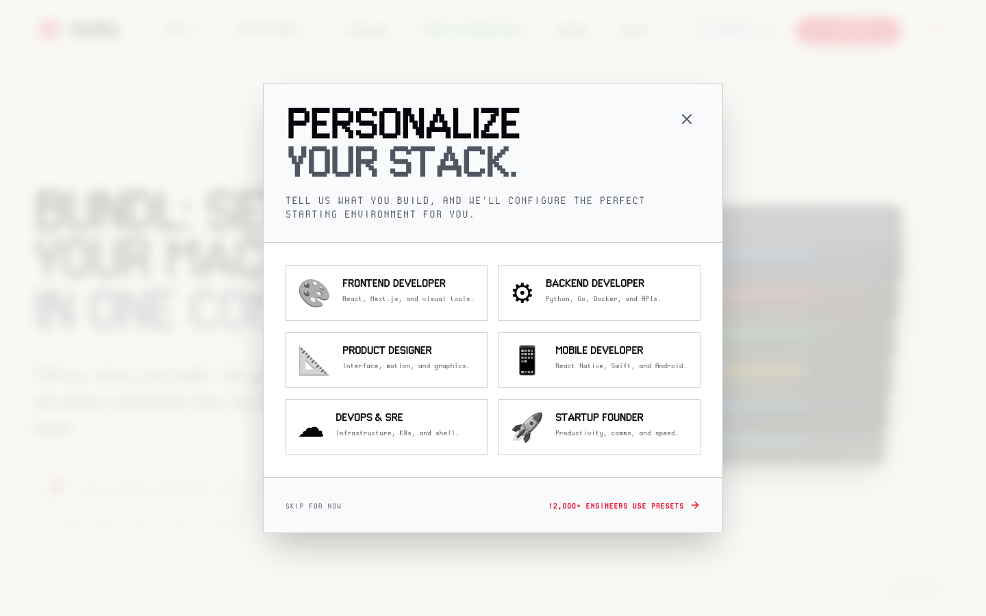 Bundl website preview
