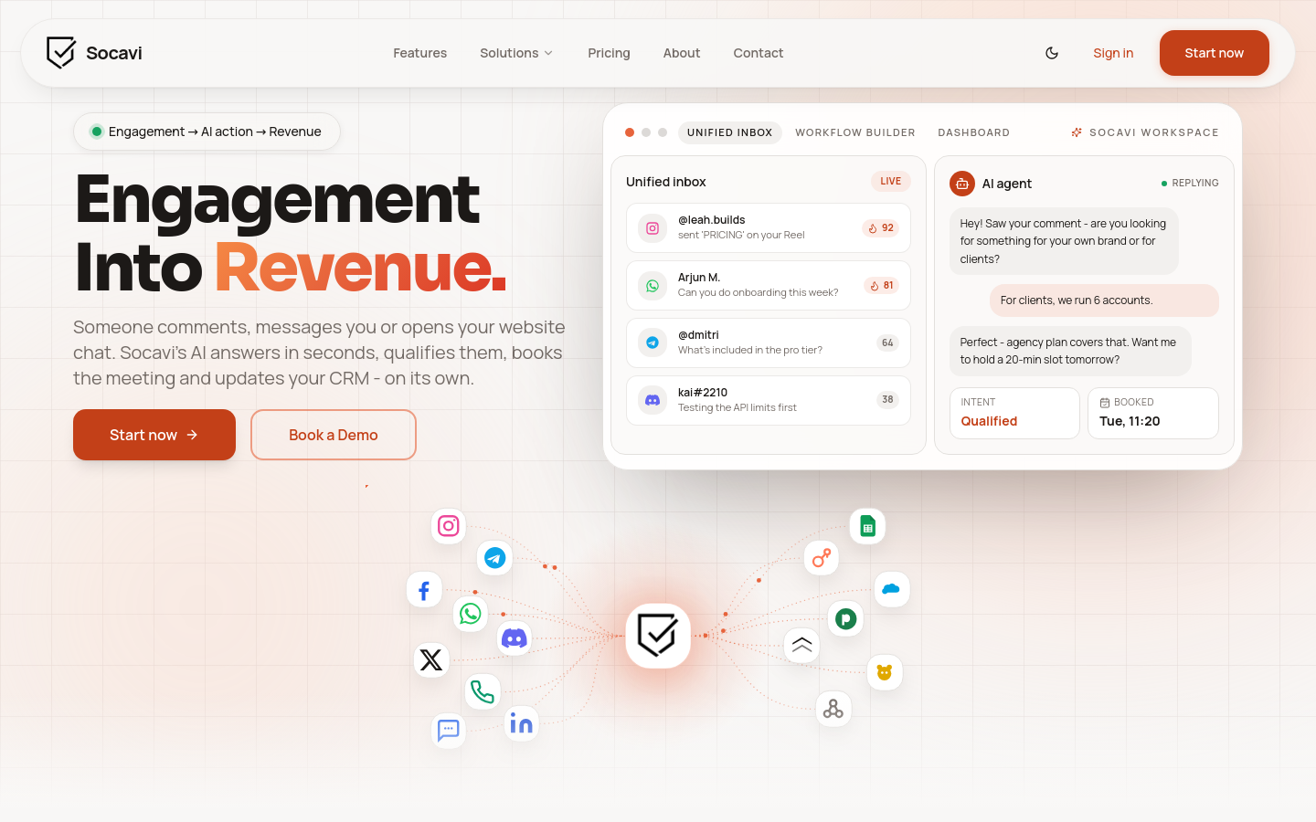 Socavi website preview