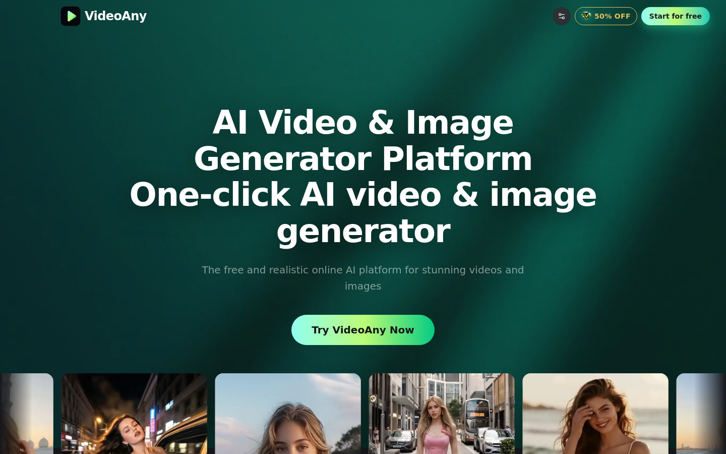 VideoAny website preview