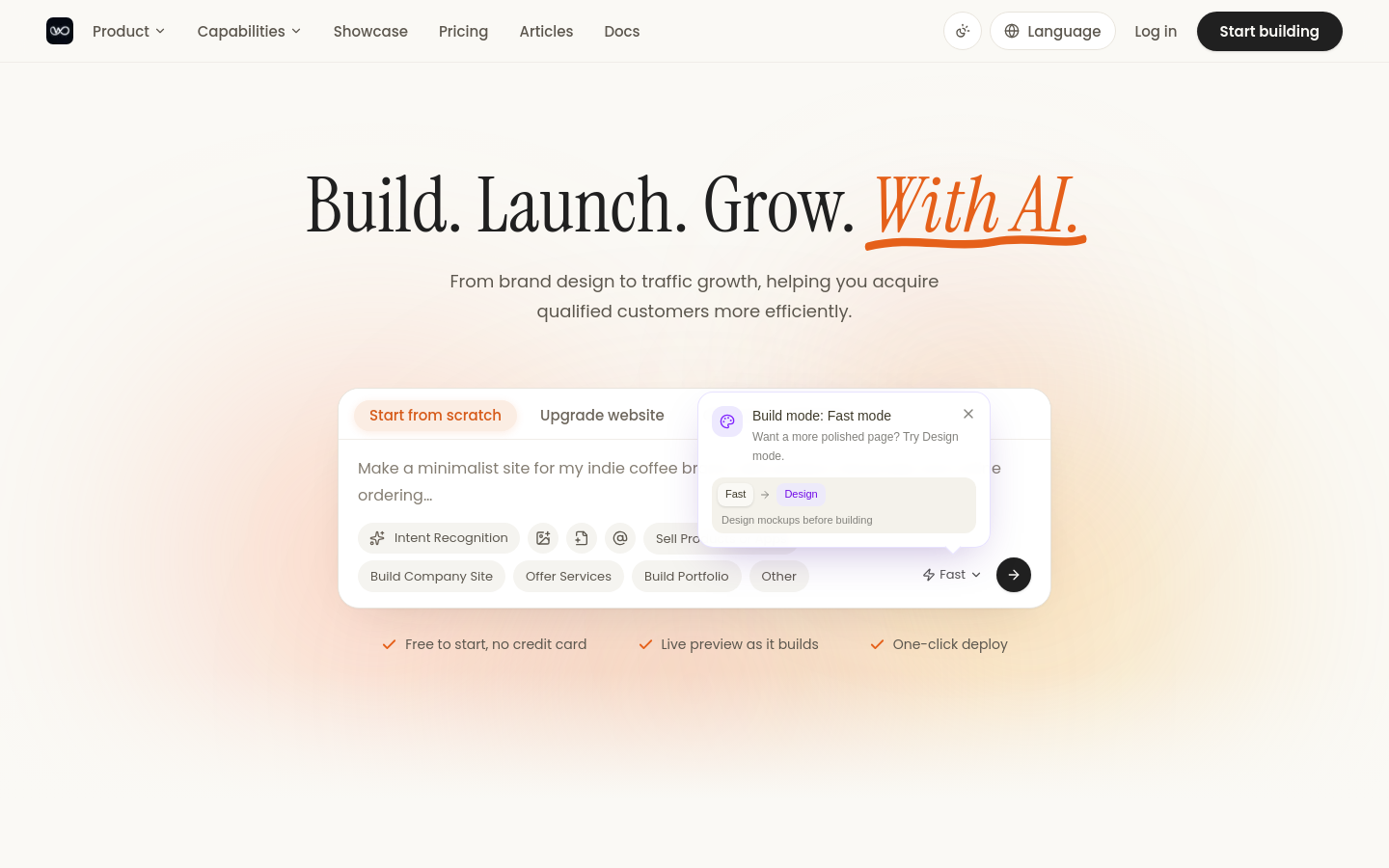 We0 AI website preview