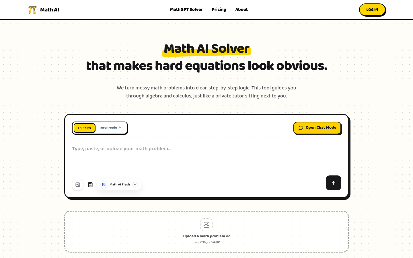 Math AI website preview